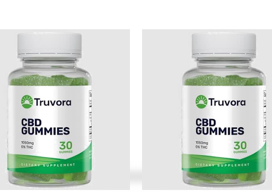 Two bottles of Truvora CBD Gummies